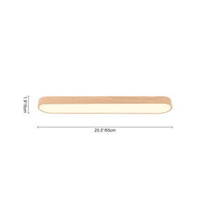 Ceiling Lights Flush Mount With Wood Accent Oval Shape Led