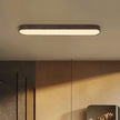 Ceiling Lights Flush Mount With Wood Accent Oval Shape Led