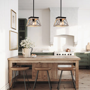 Pendant Lighting Single Light Square Rustic