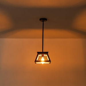 Pendant Lighting Single Light Square Rustic