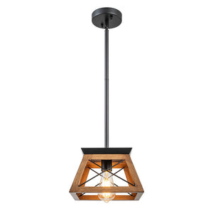 Pendant Lighting Single Light Square Rustic