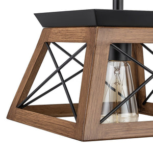 Pendant Lighting Single Light Square Rustic