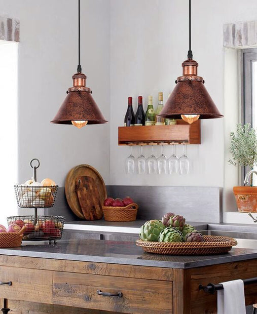 Ceiling Light Rustic Copper Pendant Light