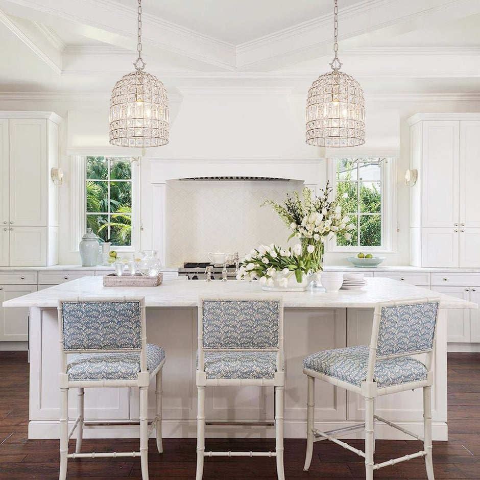 Vintage Crystal Birdcage Pendant Light – Antique Bronze Hanging Fixture