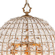 Vintage Crystal Birdcage Pendant Light – Antique Bronze Hanging Fixture