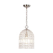 Vintage Crystal Birdcage Pendant Light – Antique Bronze Hanging Fixture