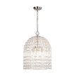 Vintage Crystal Birdcage Pendant Light – Antique Bronze Hanging Fixture