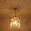 Vintage Crystal Birdcage Pendant Light – Antique Bronze Hanging Fixture