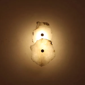 Minimalist Marble Wall Sconce – Warm Ambient Lighting for Hallways and Living Spaces