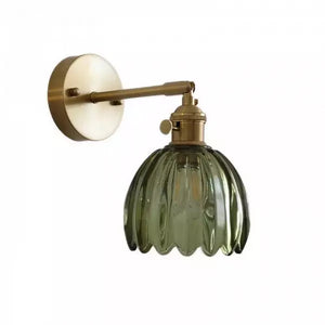 Retro Wall Lamp Flower Bud Tulip Glass