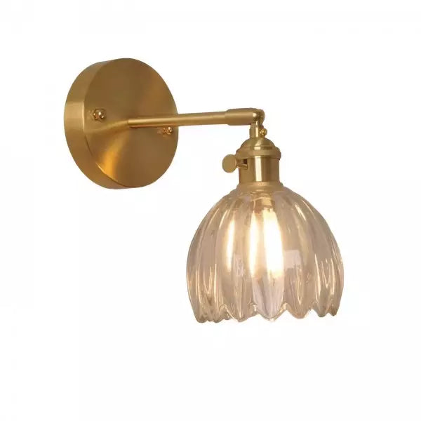 Retro Wall Lamp Flower Bud Tulip Glass
