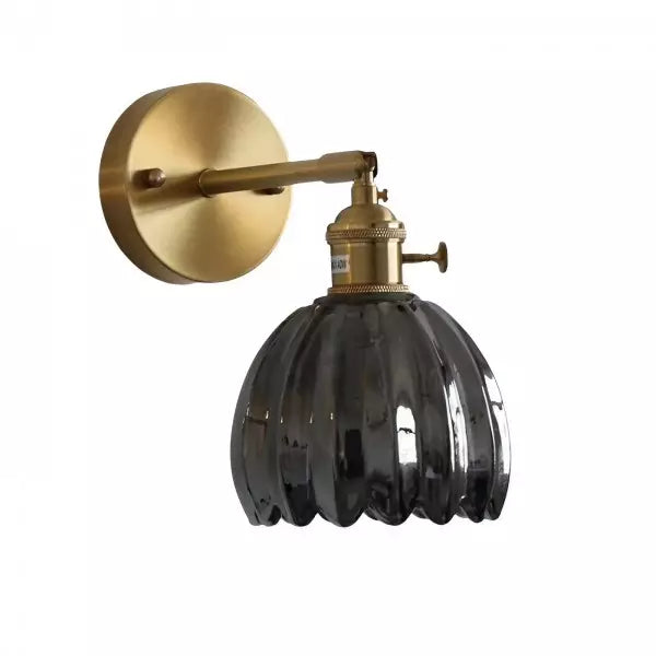 Retro Wall Lamp Flower Bud Tulip Glass