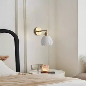 Retro Wall Lamp Flower Bud Tulip Glass