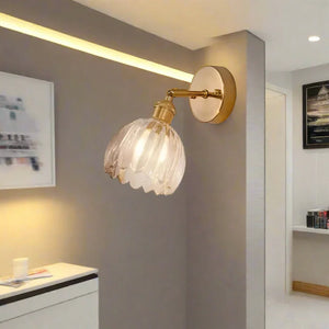 Retro Wall Lamp Flower Bud Tulip Glass