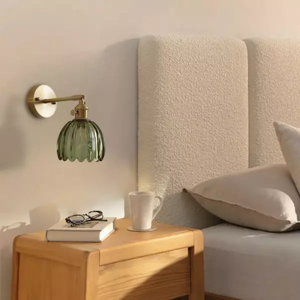 Retro Wall Lamp Flower Bud Tulip Glass