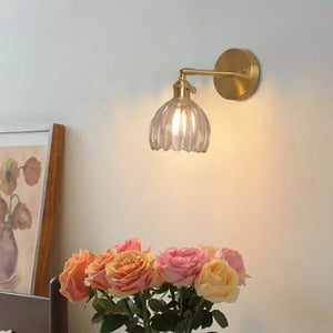 Retro Wall Lamp Flower Bud Tulip Glass