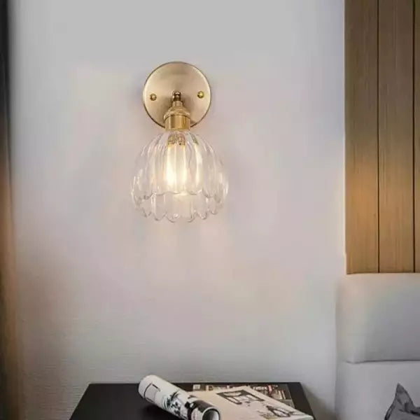 Retro Wall Lamp Flower Bud Tulip Glass