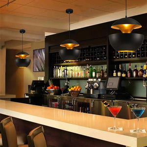 3X Black Pendant Light Bar Lamp – Modern Kitchen Ceiling Lights, Dining Room Chandelier Lighting