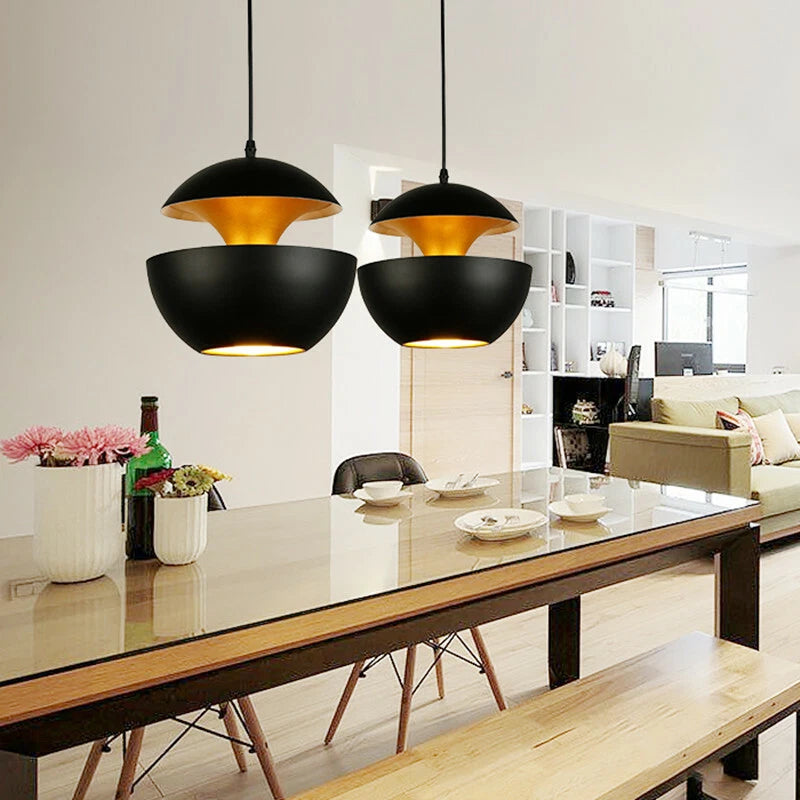 3X Black Pendant Light Bar Lamp – Modern Kitchen Ceiling Lights, Dining Room Chandelier Lighting