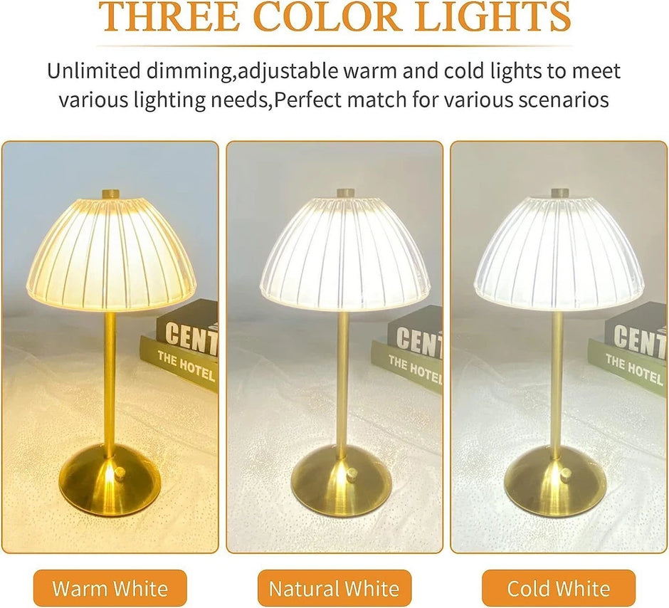 Modern LED Table Lamp USB Rechargeable Lamp Dimmable Bar Night Light Cordless