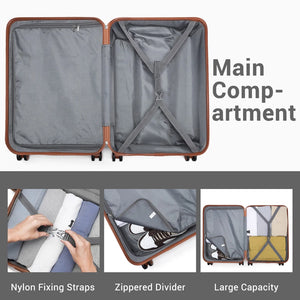 Hardshell Cabin Suitcase Set | 20" 24" 28" Luggage with 4 Spinner Wheels | TSA Lock Travel Cases