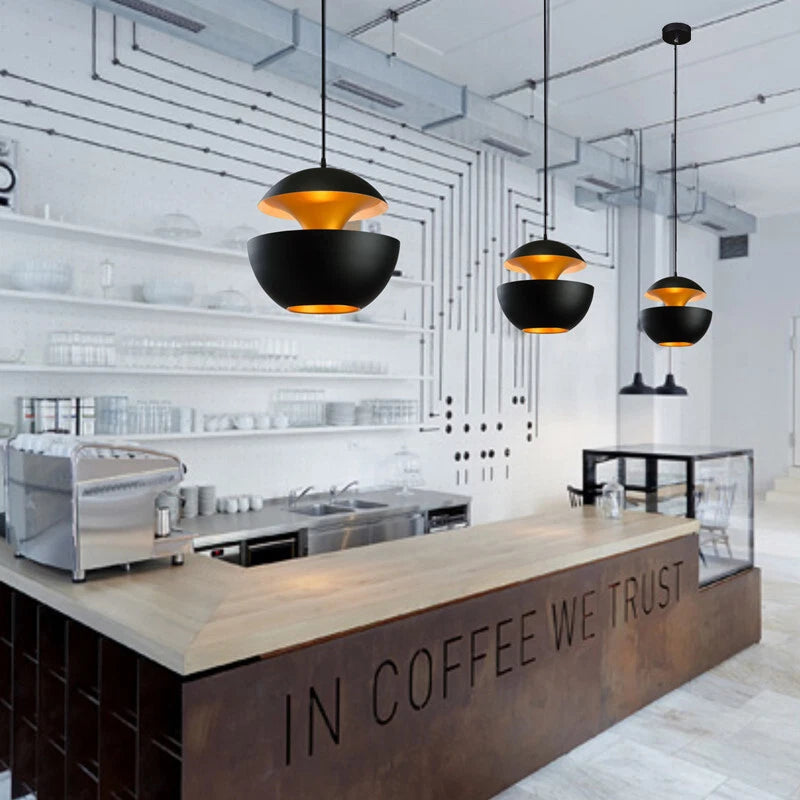 3X Black Pendant Light Bar Lamp – Modern Kitchen Ceiling Lights, Dining Room Chandelier Lighting