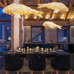 Rustic Wood Fish-Shaped Ceiling Pendant Light Handmade Restaurant Chandelier