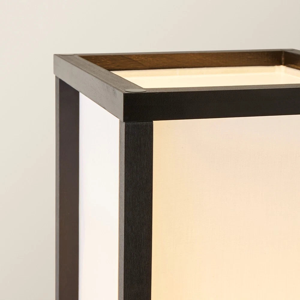 Floor Lamp with Shelf Storage Wooden Standing Living Room Tall Light