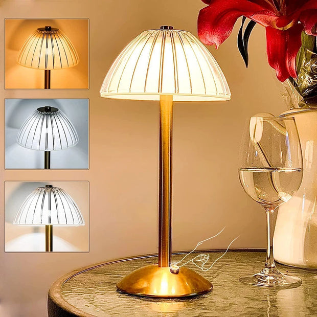 Modern LED Table Lamp USB Rechargeable Lamp Dimmable Bar Night Light Cordless