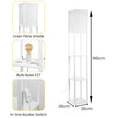 Floor Lamp with Shelf Storage Wooden Standing Living Room Tall Light