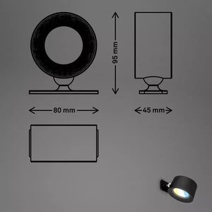 Wireless Charging Wall Lamp – 360° Rotatable LED Light with Touch