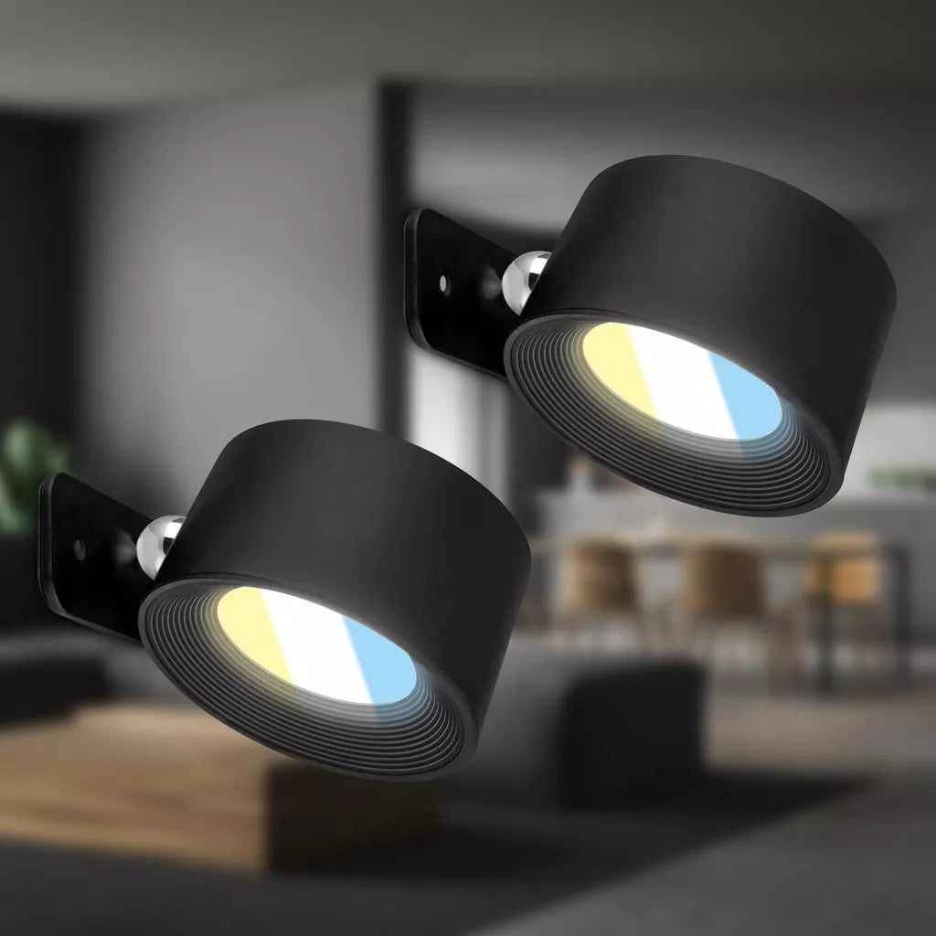 Wireless Charging Wall Lamp – 360° Rotatable LED Light with Touch