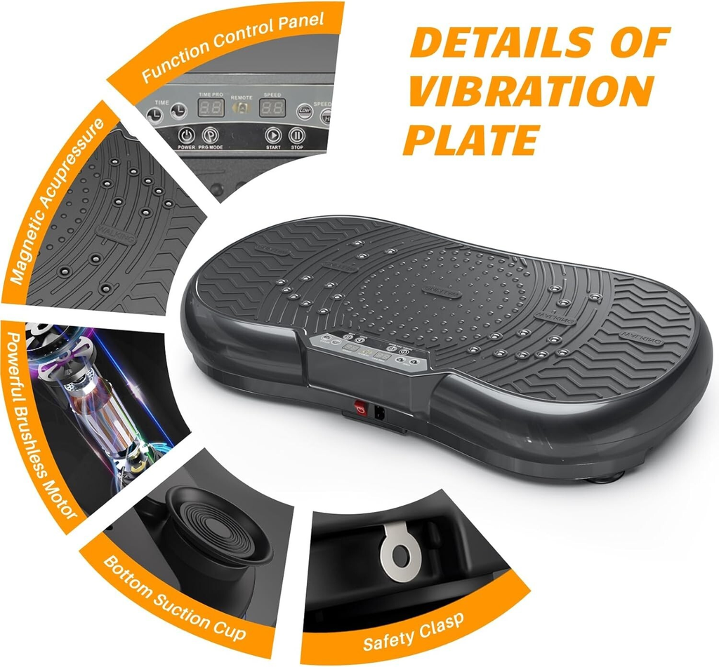 Vibration Plate Exercise Machine Home Workout Equipment & Body Shaper Massager - MOSKBITE