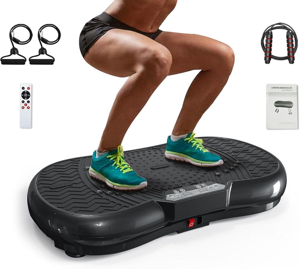 Vibration Plate Exercise Machine Home Workout Equipment & Body Shaper Massager - MOSKBITE