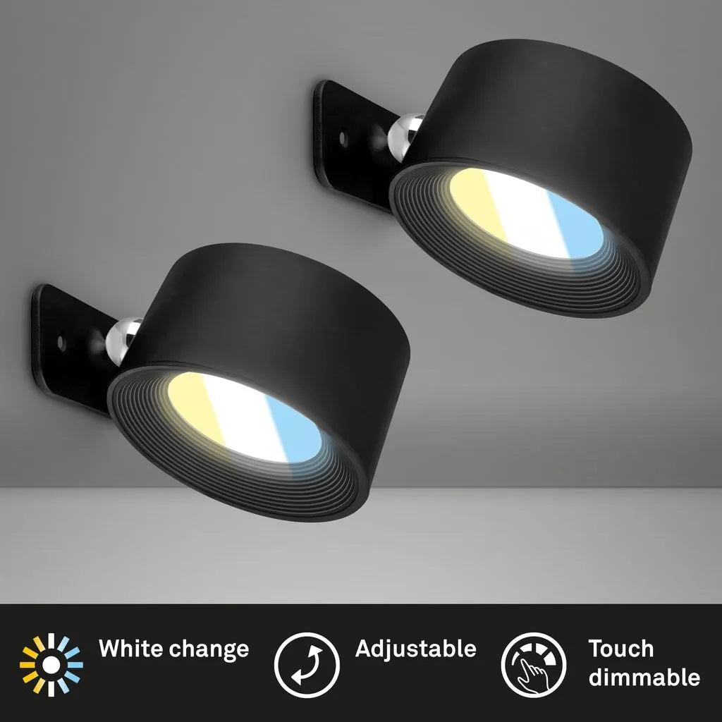Wireless Charging Wall Lamp – 360° Rotatable LED Light with Touch