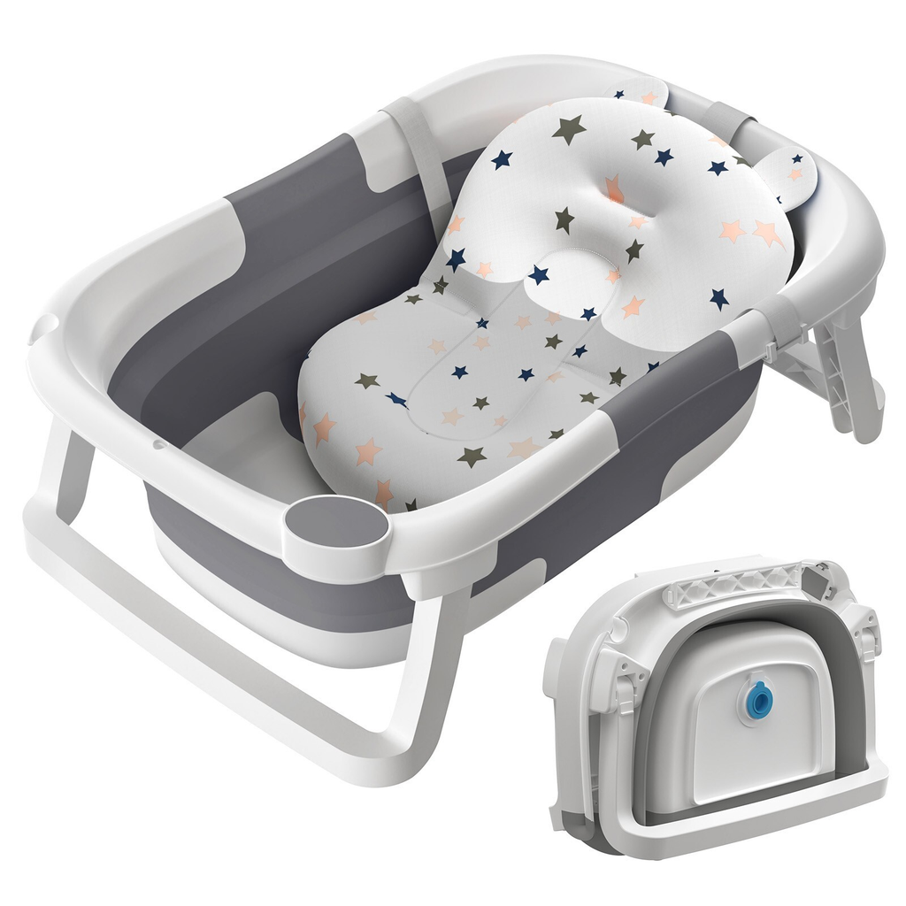 Baby Bath Tub With Removable Support Mat - MOSKBITE