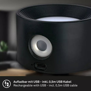 Wireless Charging Wall Lamp – 360° Rotatable LED Light with Touch