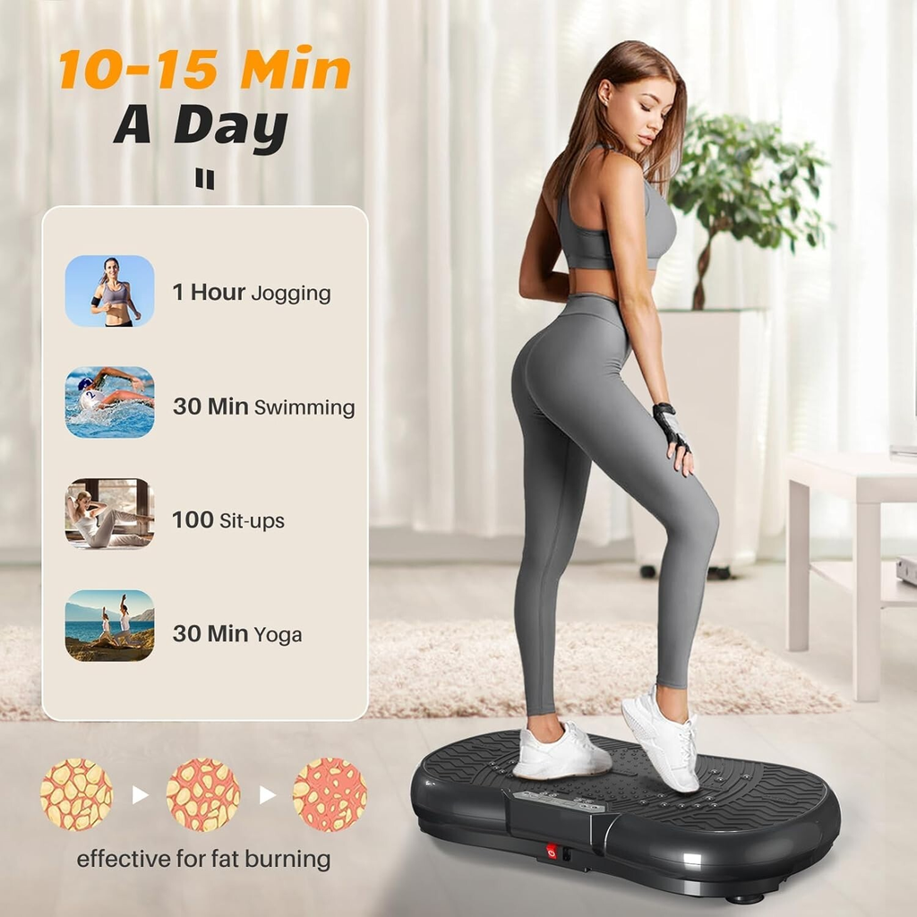 Vibration Plate Exercise Machine Home Workout Equipment & Body Shaper Massager - MOSKBITE