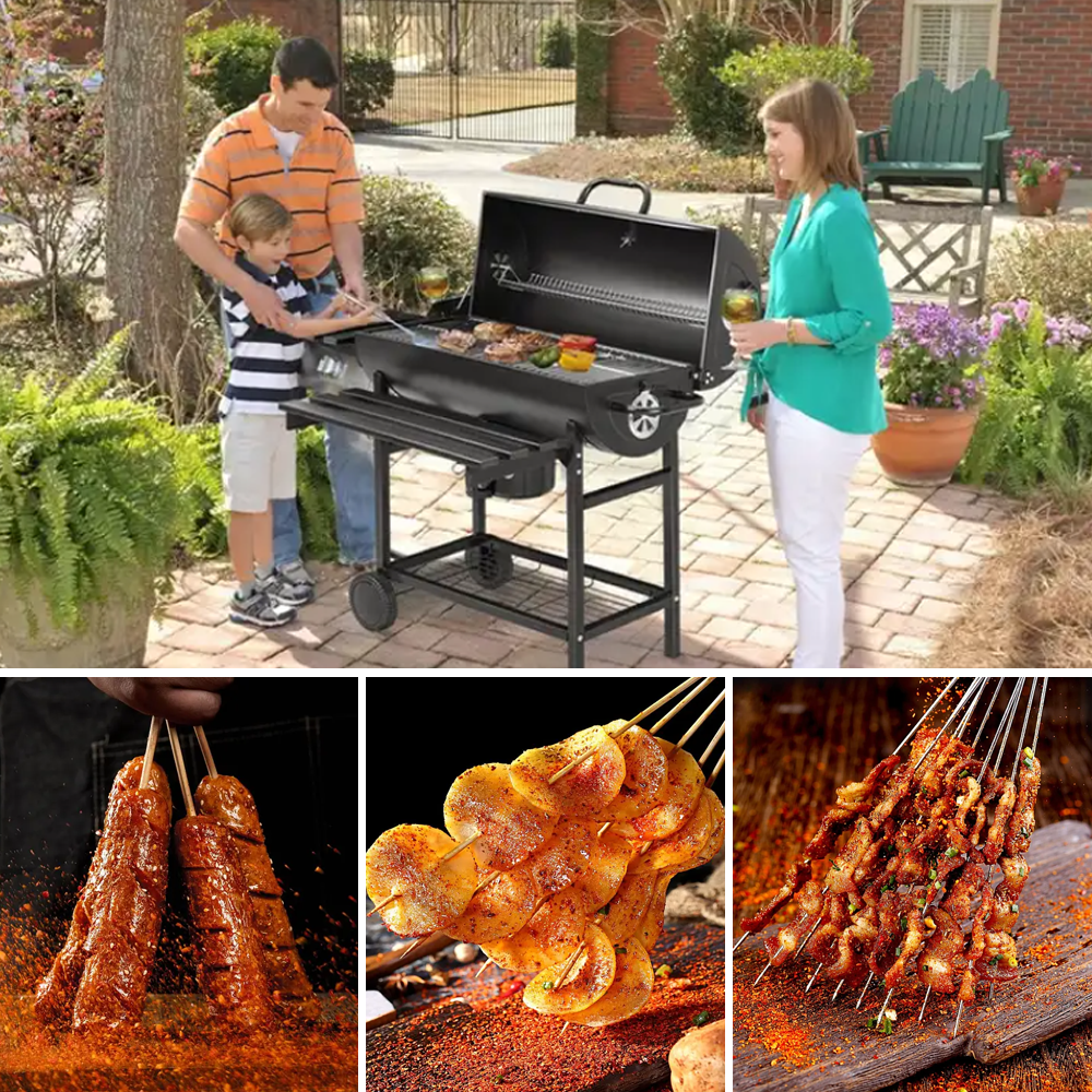 Charcoal BBQ Grill with Foldable Outdoor Barbecue Garden - MOSKBITE