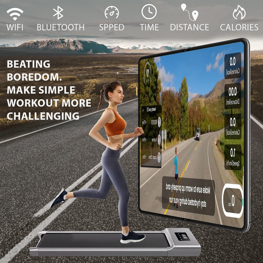 Treadmill  Under Desk Compact with Bluetooth - MOSKBITE