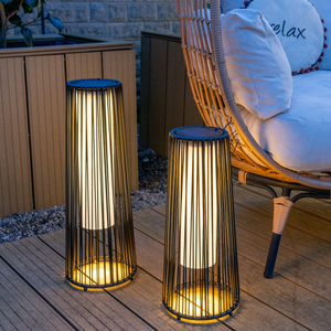 outdoor lighting for Garden Solar Powered Black Rattan Garden Light - MOSKBITE