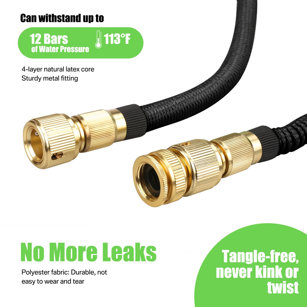Heavy Duty Expandable Flexible Garden Expanding Hose Pipe With Spray Gun Water - MOSKBITE