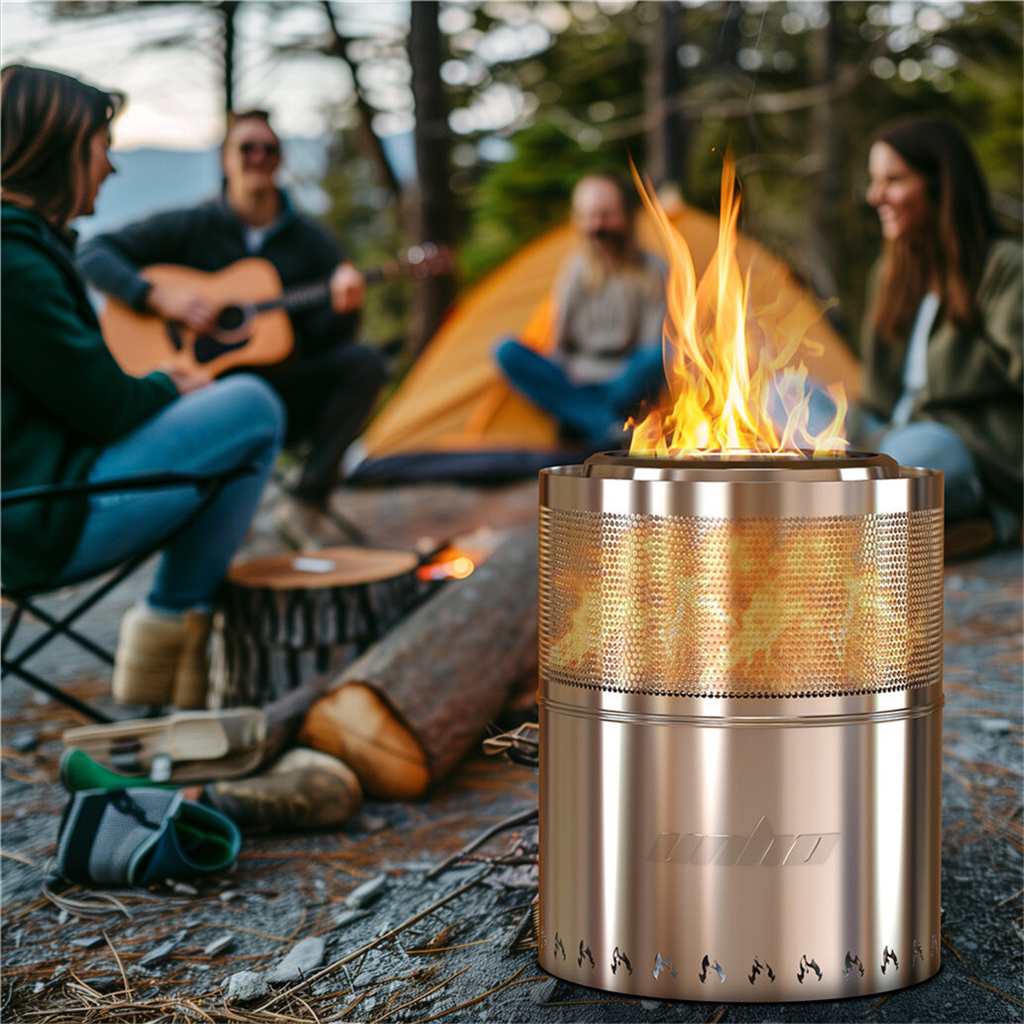 Fire Pit Bonfire Stand Smokeless Outdoor Camping Heater - MOSKBITE