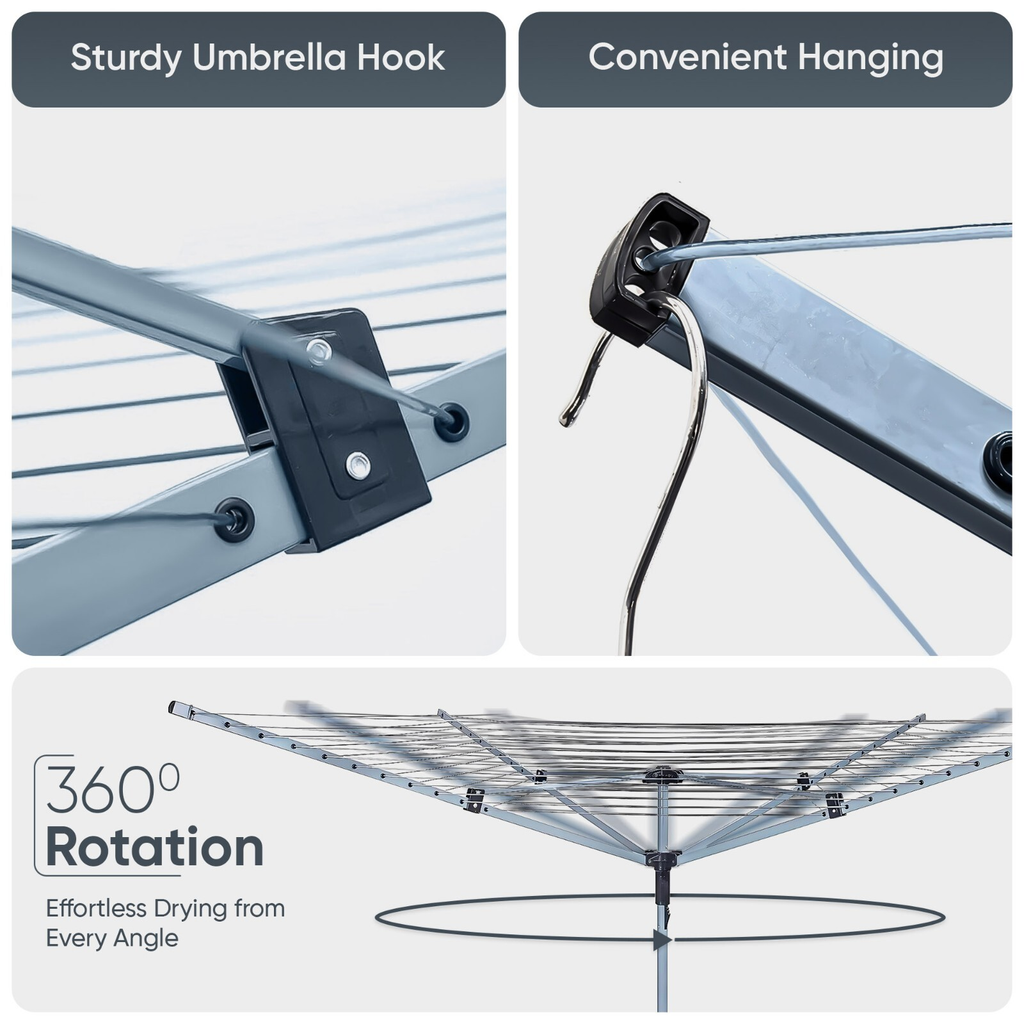 Clothes Dryer -  Outdoor Clothing Drying Rack Airer - MOSKBITE