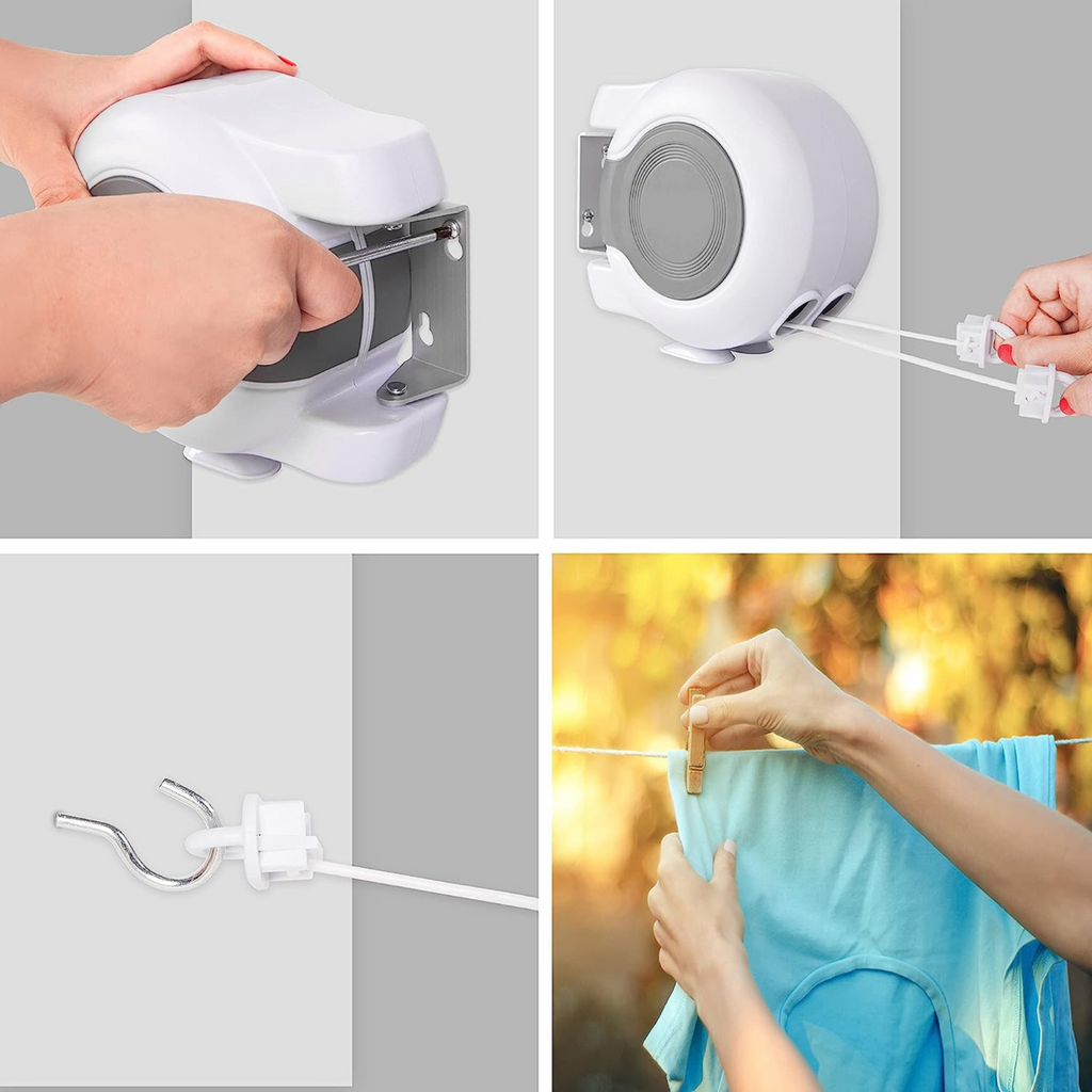 Retractable Wall Mounted Washing Line - MOSKBITE