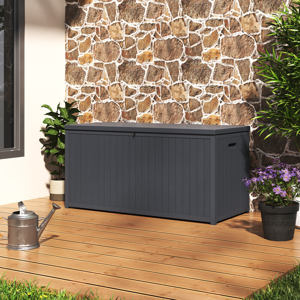 Garden Storage Box Container Utility Chest Cushion Shed Box 430L - MOSKBITE