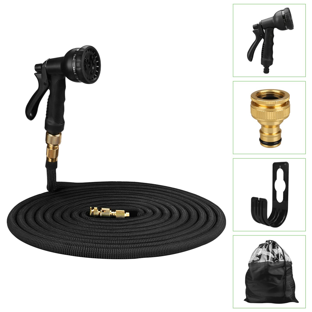 Heavy Duty Expandable Flexible Garden Expanding Hose Pipe With Spray Gun Water - MOSKBITE