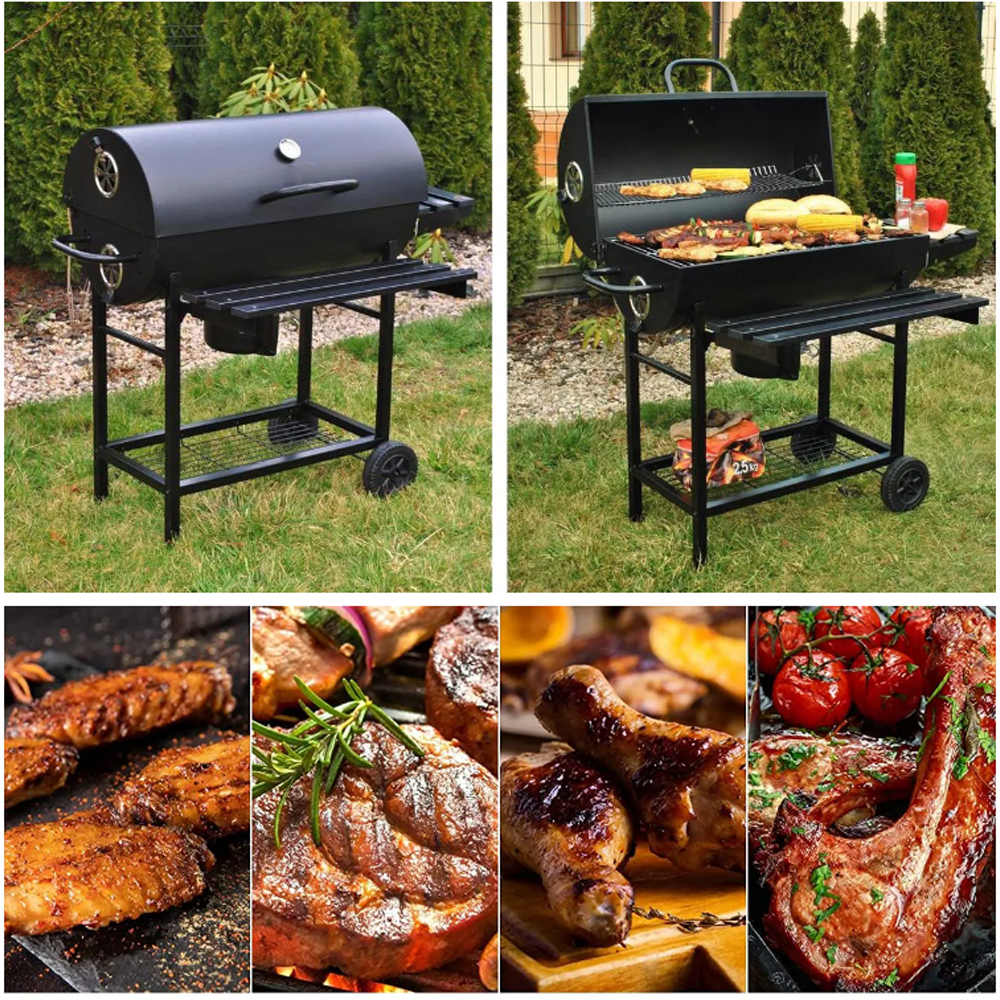 Charcoal BBQ Grill with Foldable Outdoor Barbecue Garden - MOSKBITE