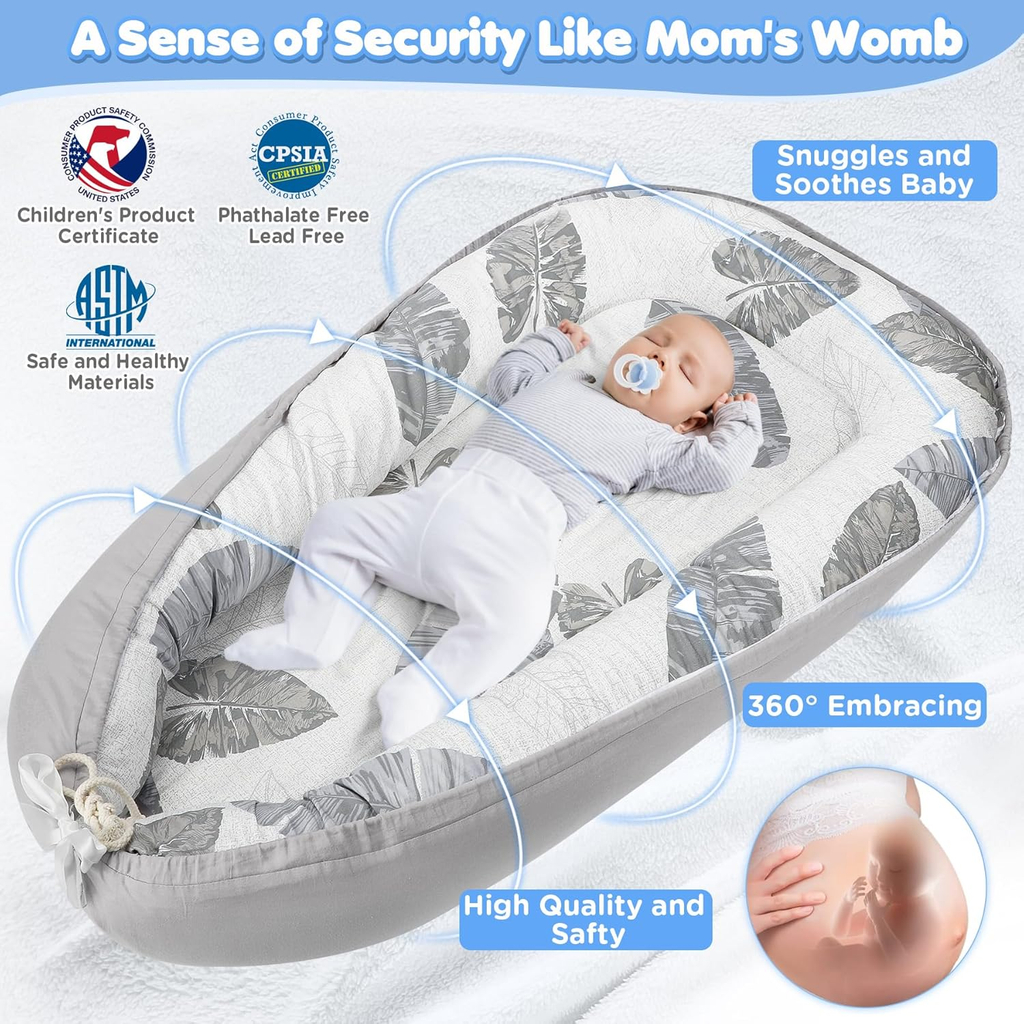 Baby nest Baby Essentials for Newborn Baby Lounger 35 x 10 x 30 cm - MOSKBITE