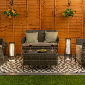 outdoor lighting for Garden Solar Powered Black Rattan Garden Light - MOSKBITE